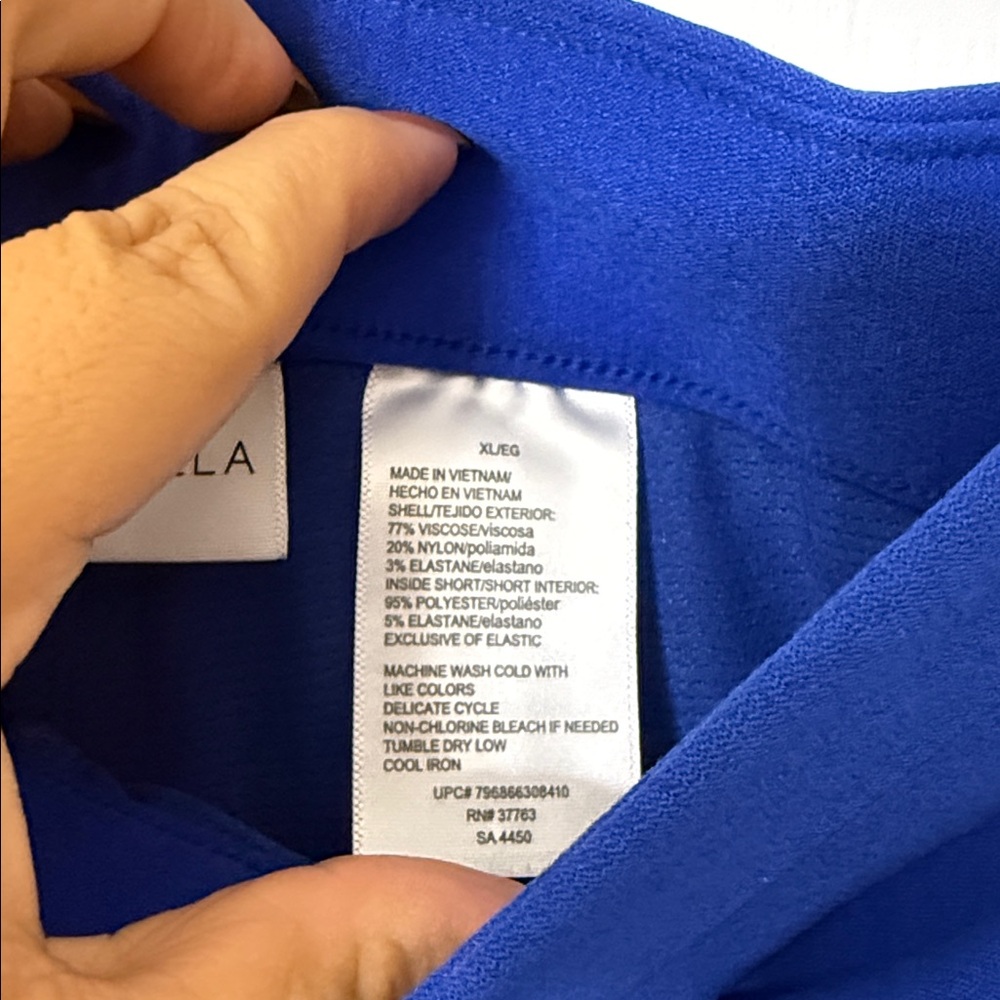 Rafaella Women's Comfort Skort Royal Blue Pull-on Elastic Waist Size XL - Picture 8 of 8